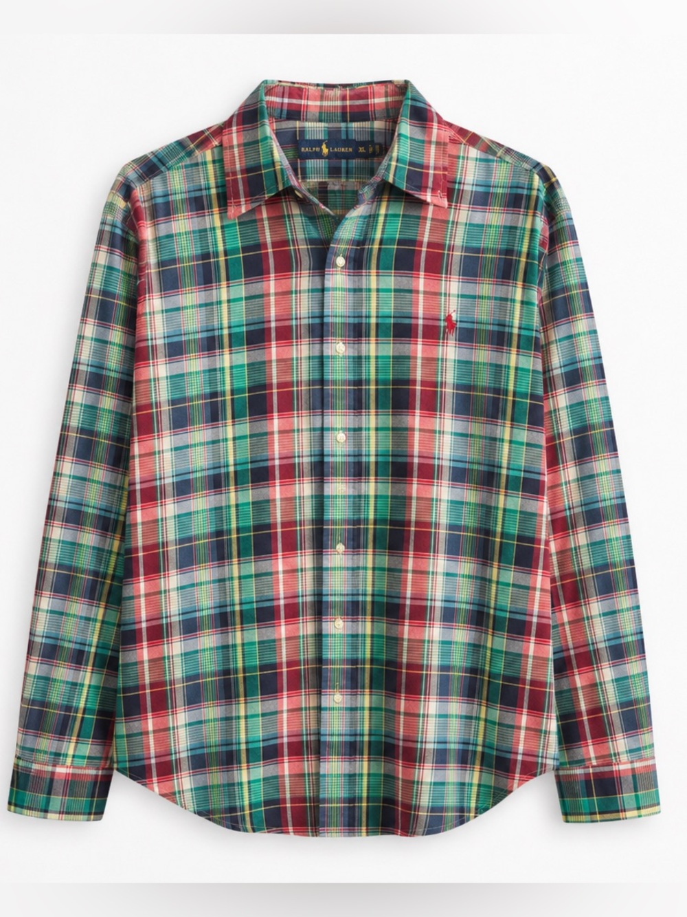 Ralph Lauren Classic Fit Button-Down Shirt Plaid Multicolor Men’s XL
